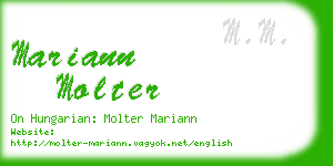 mariann molter business card